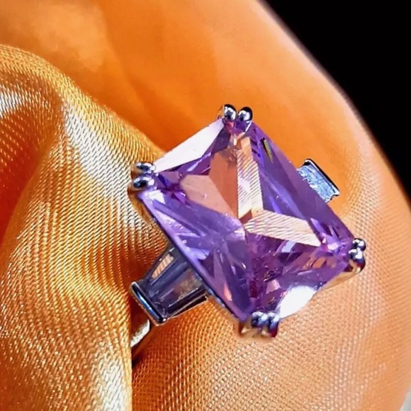 ✨Princess Cut 12CT Pink Engagement Ring✨ - Picture 2 of 5